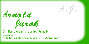 arnold jurak business card